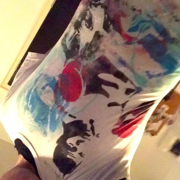 M. Ali X M.Monroe S.M.O.K.E stencil tee - Picture 1 of 2